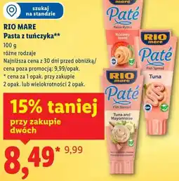 Lidl RIO MARE Pasta z tuńczyka oferta