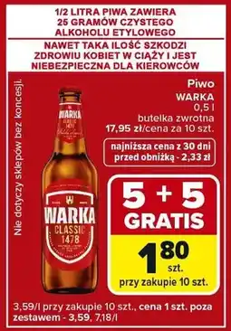 Carrefour Express Piwo butelka zwrotna oferta