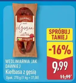 ALDI Kiełbasa z gęsią oferta