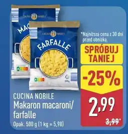 ALDI Makaron macaroni/farfalle oferta