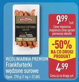 ALDI Frankfurterki wędzone surowe oferta