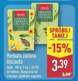 ALDI Herbata zielona liściasta oferta