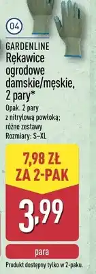 ALDI Rękawice ogrodowe damskie/męskie, 2 pary oferta