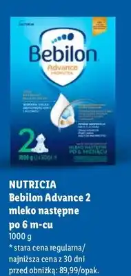 Lidl Mleko następne po 6 m-cu Bebilon Advance 2 oferta