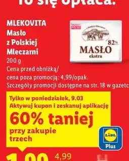Lidl Masło z Polskiej Mleczarni oferta