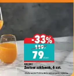 Biedronka Zestaw szklanek oferta