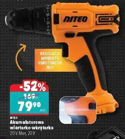 Biedronka Akumulatorowa wiertarko-wkrętarka 20V Max, 20V oferta