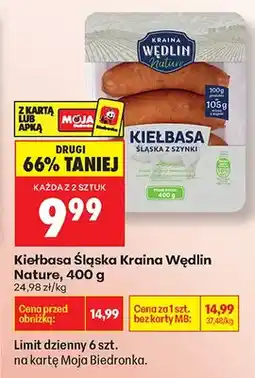 Biedronka Kiełbasa Śląska Nature oferta