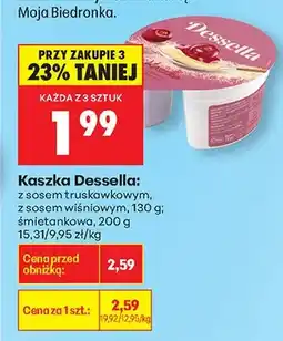 Biedronka Kaszka z sosem truskawkowym oferta