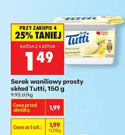 Biedronka Serek waniliowy prosty skład oferta