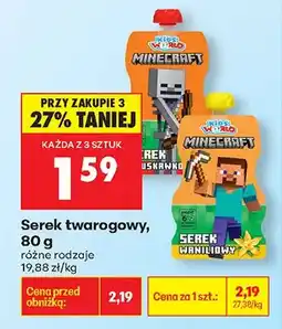 Biedronka Serek twarogowy różne rodzaje oferta