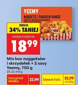 Biedronka Mix box nuggetsów i skrzydełek + 2 sosy oferta
