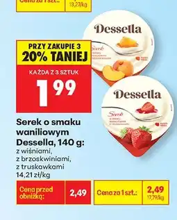 Biedronka Serek o smaku waniliowym z wiśniami oferta