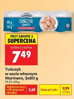 Biedronka Tuńczyk w sosie własnym oferta