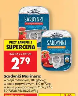 Biedronka Sardynki w oleju roślinnym oferta