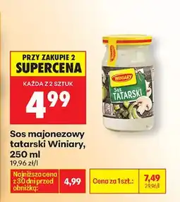 Biedronka Sos majonezowy tatarski oferta