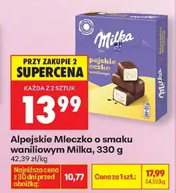 Biedronka Alpejskie Mleczko o smaku waniliowym oferta