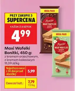 Biedronka Maxi wafelki z kremem orzechowym oferta