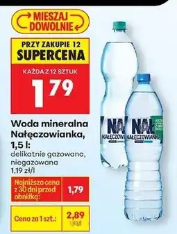 Biedronka Woda mineralna Nałęczowianka delikatnie gazowana oferta