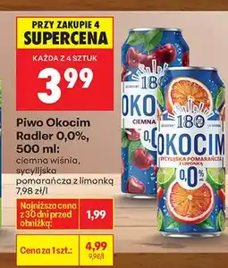 Biedronka Piwo Okocim Radler ciemna wiśnia oferta