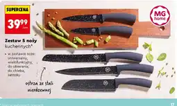 Biedronka MG home Zestaw 5 noży kuchennych oferta