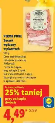 Lidl PIKOK PURE Boczek wędzony w plastrach oferta