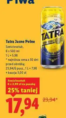 Lidl Tatra Jasne Pełne oferta