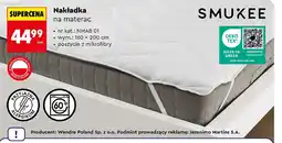 Biedronka Nakładka na materac Smukee oferta