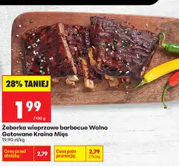 Biedronka Żeberka wieprzowe barbecue Wolno Gotowane Kraina Mięs oferta