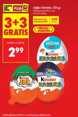 Biedronka Jajko Kinder, 20 g: Niespodzianka, Joy oferta