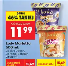 Biedronka Lody Marletto, 500 ml (Cookie Dough, Caramel Bon Bon) oferta