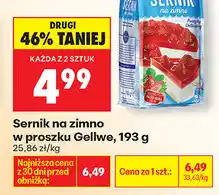 Biedronka Sernik na zimno w proszku Gellwe oferta
