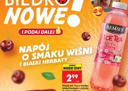 Biedronka Napój Ice Tea o smaku białej herbaty z wiśnią Remsey oferta