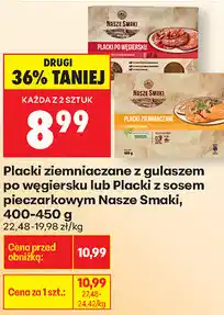 Biedronka Placki ziemniaczane z gulaszem po węgiersku lub Placki z sosem pieczarkowym Nasze Smaki oferta