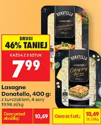 Biedronka Lasagne Donatello, 400 g: z kurczakiem, 4 sery oferta