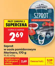 Biedronka Szprot w sosie pomidorowym Marinero oferta