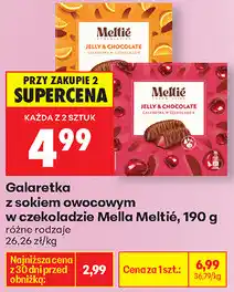 Biedronka Galaretka z sokiem owocowym w czekoladzie Mella Meltie oferta