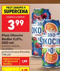 Biedronka Piwo Okocim Radler 0,0% Ciemna Wiśnia oferta