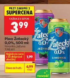 Biedronka Piwo Žatecký 0,0% Limonka oferta