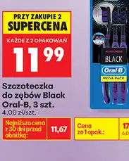 Biedronka Szczoteczka do zębów Black Oral-B, 3 szt oferta