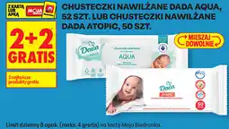 Biedronka Chusteczki nawilżane Dada Aqua, 52 szt. lub Chusteczki nawilżane Dada Atopic, 50 szt oferta