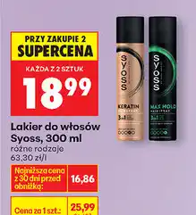 Biedronka Lakier do włosów Syoss oferta