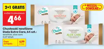 Biedronka Chusteczki nawilżane Dada Extra Care, 64 szt oferta