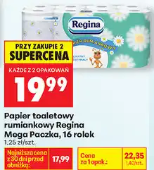 Biedronka Papier toaletowy rumiankowy Regina Mega Paczka, 16 rolek oferta