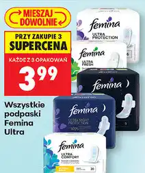 Biedronka Wszystkie podpaski Femina Ultra oferta