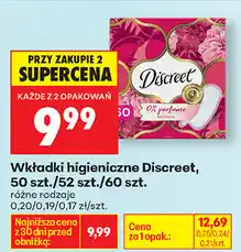 Biedronka Wkładki higieniczne Discreet, 50 szt./52 szt./60 szt oferta