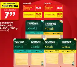Biedronka Ser plastry Światowid 2x250 g/500 g oferta