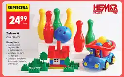 Biedronka Zabawki dla dzieci Hemar (samochód wywrotka, kręgle, klocki) oferta