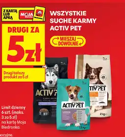 Biedronka Wszystkie suche karmy Activ Pet oferta