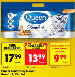 Biedronka Papier toaletowy Queen Komfort, 10 rolek oferta